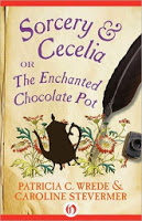 Cover of Sorcery & Cecelia: The Enchanted Chocolate Pot by Patricia C. Wrede and Caroline Stevermer