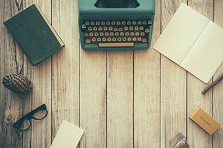 Books and Typewriter