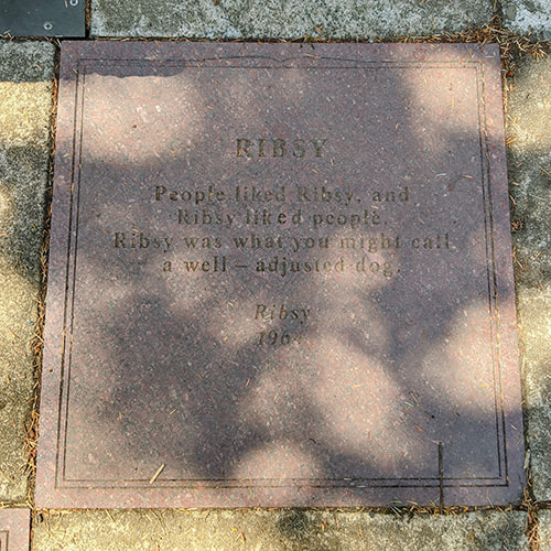 A plaque quoting the book Ribsy