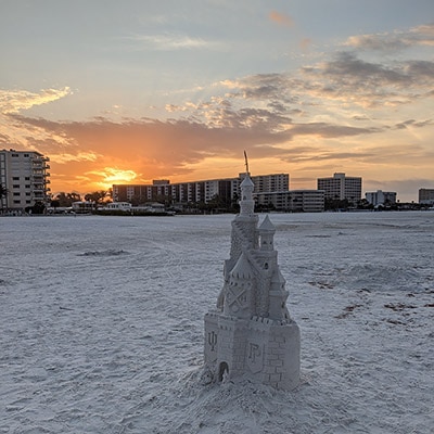 Sand castle on Siesta Key