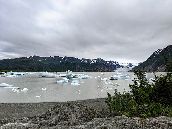 Grewingk Glacier and Lake