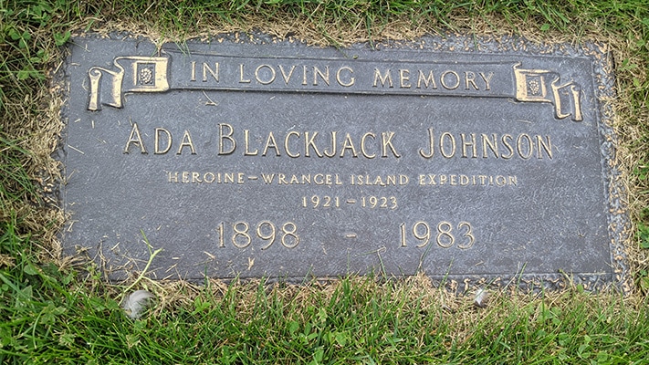 Ada Blackjack Memorial Plaque
