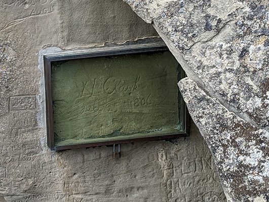 William Clark's Signature on Pompey's Pillar