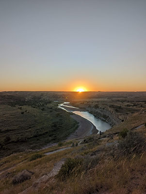 Sunset at Wind Canyon in Theodore Roosevelt National Park