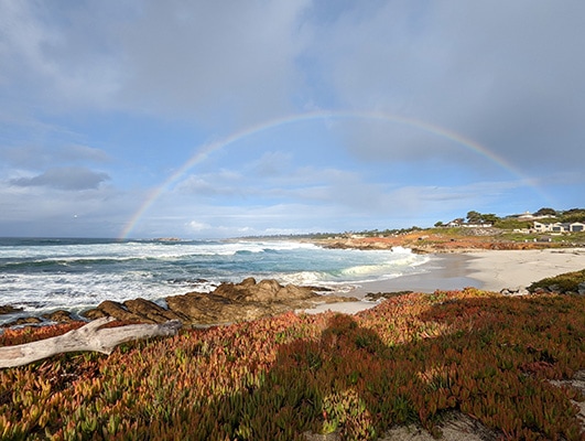 Rainbow over Pebble Beach