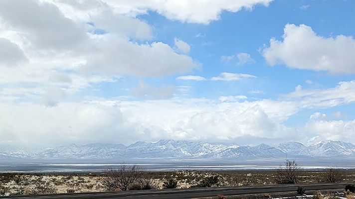 Snowy Mountains in the Desert