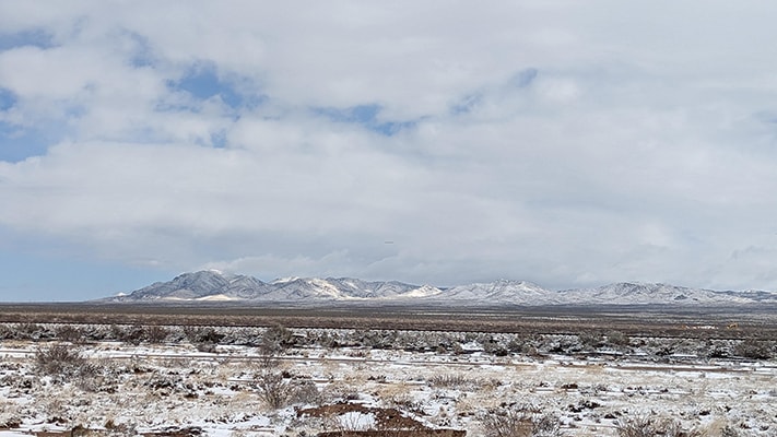 Snowy Mountains in the Desert