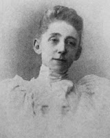 A black and white portrait of Maria Howard Weeden